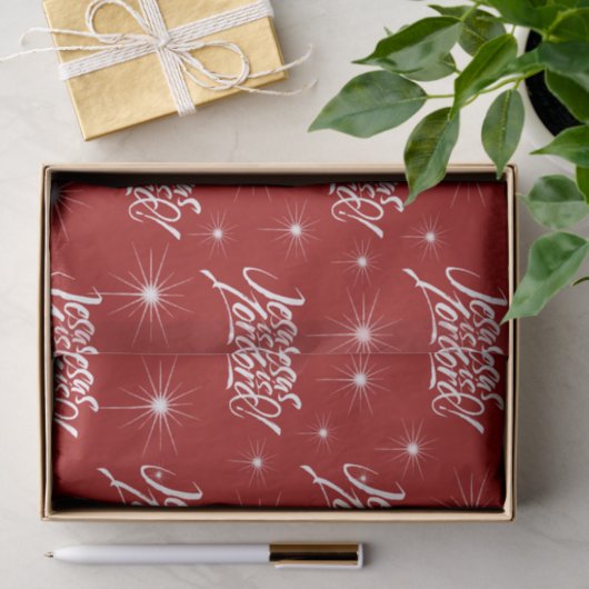Jezus is de Heer van de Kerst Rood Christelijk Tissuepapier (Geschenk)