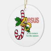 Jezus is de kerstboomversiering van Reason Keramisch Ornament (Links)