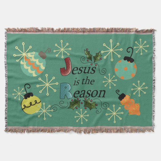 Jezus is de kerstfeestdag van de Reason Throw Deken (Voorkant)