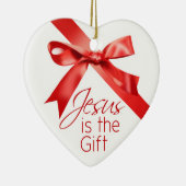 Jezus is de kerstversiering van de Gift Keramisch Ornament (Rechts)