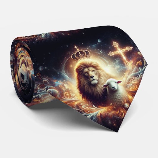 Jezus is de Leeuw en het Lam Stropdas (Opgerold)