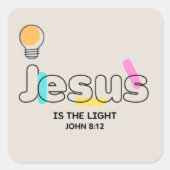 Jezus is de lichte Sticker (Voorkant)