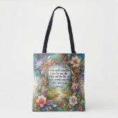 Jezus is de manier waarop bloemige bijbelvers Chri Draagtas (Voorkant)