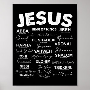 Jezus is de naam van de Christelijke Hebreeuwse Go Poster