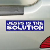 Jezus is de oplossing bumpersticker (Op auto)