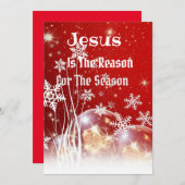 Jezus is de Reason Kerstmis Feestdagenkaart (Voorkant / Achterkant)