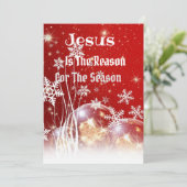 Jezus is de Reason Kerstmis Feestdagenkaart (Staand voorkant)