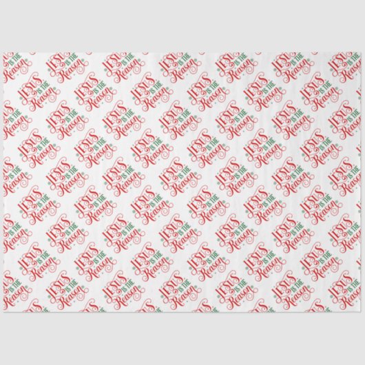 Jezus is de Reason Typografie Tissuepapier (Voorkant)