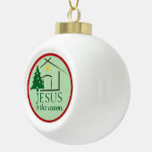 Jezus is de Rede gebaseerd op geloof Keramische Bal Ornament (Rechts)