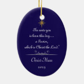 "Jezus is de Rede" Kerst 2025 Ornament (Achterkant)