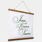 Jezus is de reden hangend wandkleed (Gebogen)