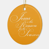 Jezus is de reden keramisch ornament (Links)