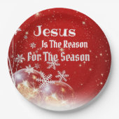 Jezus is de reden kerstpapier Bord 9" (Voorkant)