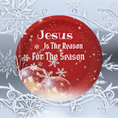 Jezus is de reden kerstpapier Bord 9"