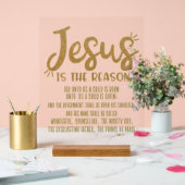 Jezus is de reden met Jesaja Verse Kerstmis Acryl Bord (Huwelijk)