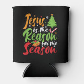 Jezus is de reden van de kerstpyjama blikjeskoeler (Voorkant)