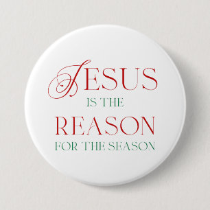 Jezus is de reden van het seizoen ronde button 7,6 cm