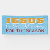 Jezus is de reden voor Christelijk Kerstmis Spandoek (Horizontaal)