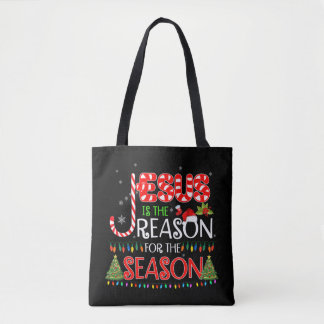 Jezus is de reden voor de kerstcadeautjes voor het draagtas