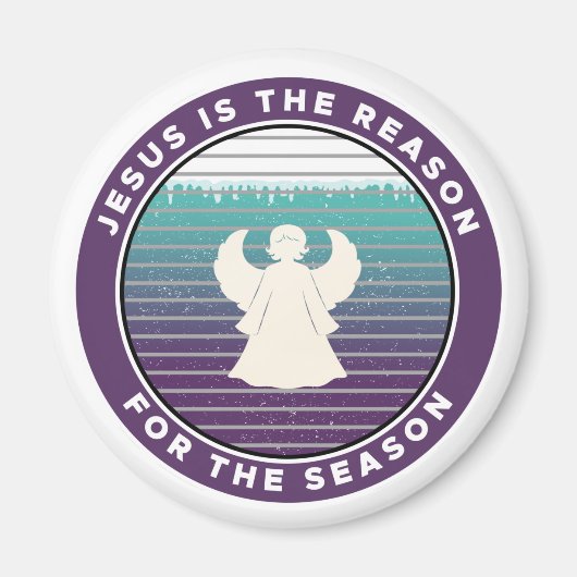 Jezus is de reden voor de kerstengel. magneet (Voorkant)