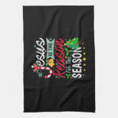 Jezus is de reden voor de saaie kerst theedoek (Verticaal)