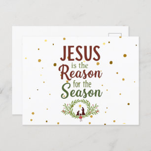 Jezus is de reden voor het Briefkaart van het seiz