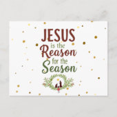 Jezus is de reden voor het Briefkaart van het seiz (Voorkant)