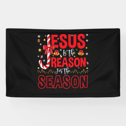 Jezus is de reden voor het Christelijke geloof van Spandoek (Horizontaal)