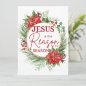 Jezus is de reden voor het kerstfeest (Staand voorkant)