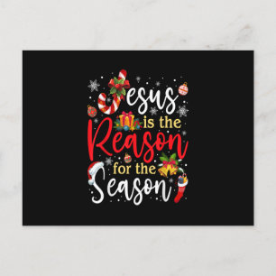 Jezus is de reden voor het kerstfeest. briefkaart