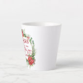 Jezus is de reden voor het kerstfeest latte mok (Voorkant)