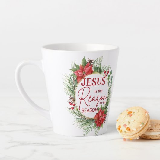 Jezus is de reden voor het kerstfeest latte mok (In situ)
