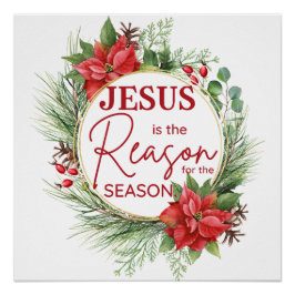 Jezus is de reden voor het kerstfeest perfect poster