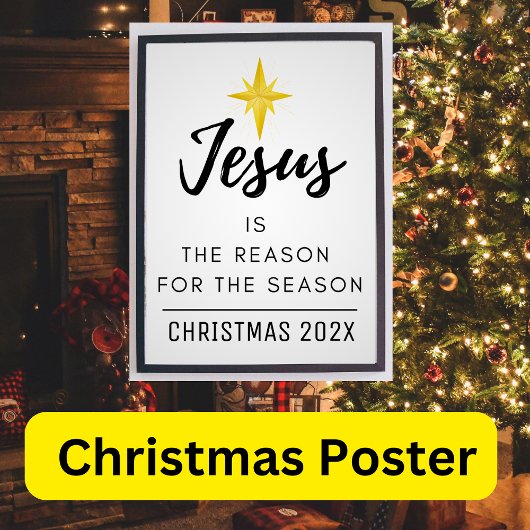 Jezus is de reden voor het kerstfeest poster