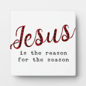 Jezus is de reden voor het kerstseizoen fotoplaat (Voorkant)