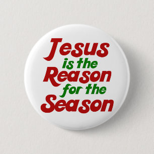 Jezus is de reden voor het kerstseizoen ronde button 5,7 cm