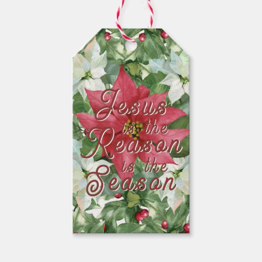 Jezus is de reden voor het seizoen cadeaulabel (Voorkant)