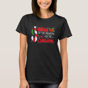 Jezus is de reden voor het seizoen Christelijk Chr T-shirt