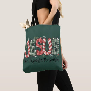 Jezus is de reden voor het seizoen Christelijk gel Draagtas