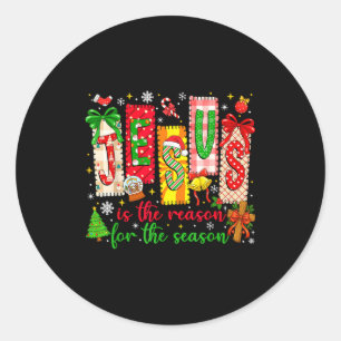 Jezus is de reden voor het seizoen christelijke Ch Ronde Sticker