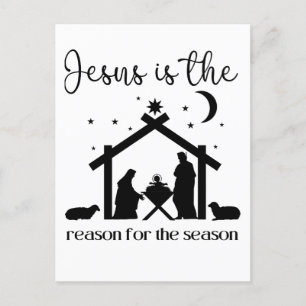 Jezus is de reden voor het seizoen Kerstmis Jezus Feestdagenkaart