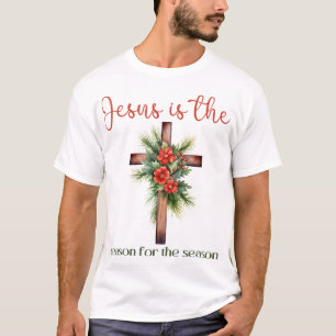Jezus is de reden voor het seizoen Kerstmis Jezus T-shirt