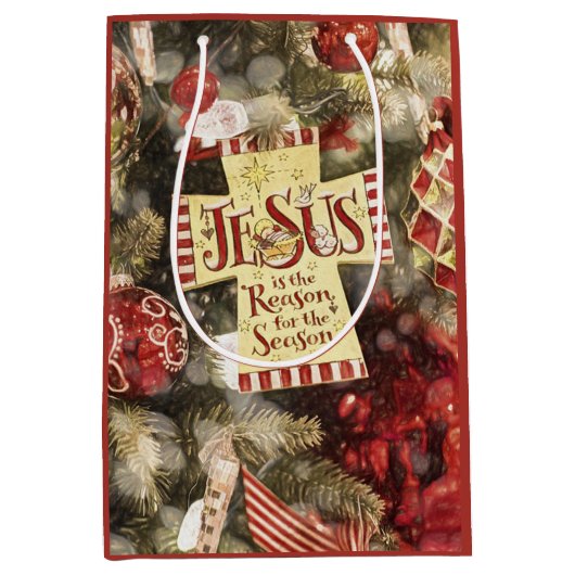 Jezus is de reden voor het seizoen medium cadeauzakje (Voorkant)