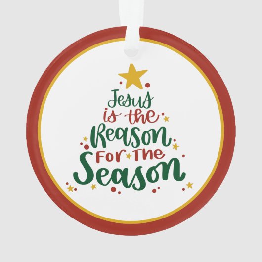 Jezus is de reden voor het seizoen ornament (achterkant)