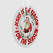 Jezus is de reden voor het seizoen ornament (voorkant)