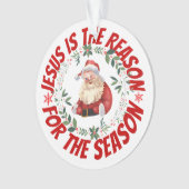 Jezus is de reden voor het seizoen ornament (voorkant)