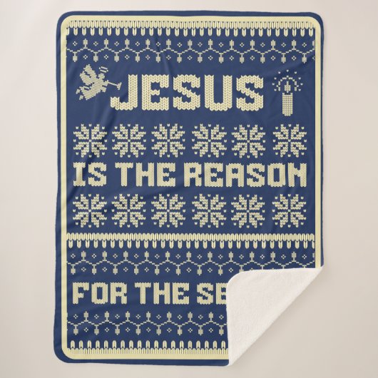 Jezus is de reden voor het seizoen Sherpa deken (Voorkant)