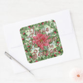 Jezus is de reden voor het seizoen vierkante sticker (Envelop)