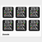 Jezus is de reden voor het seizoen  vierkante sticker (Vel)
