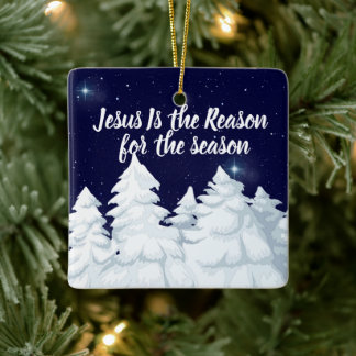 Jezus is de reden voor het seizoensornament Keramisch Ornament